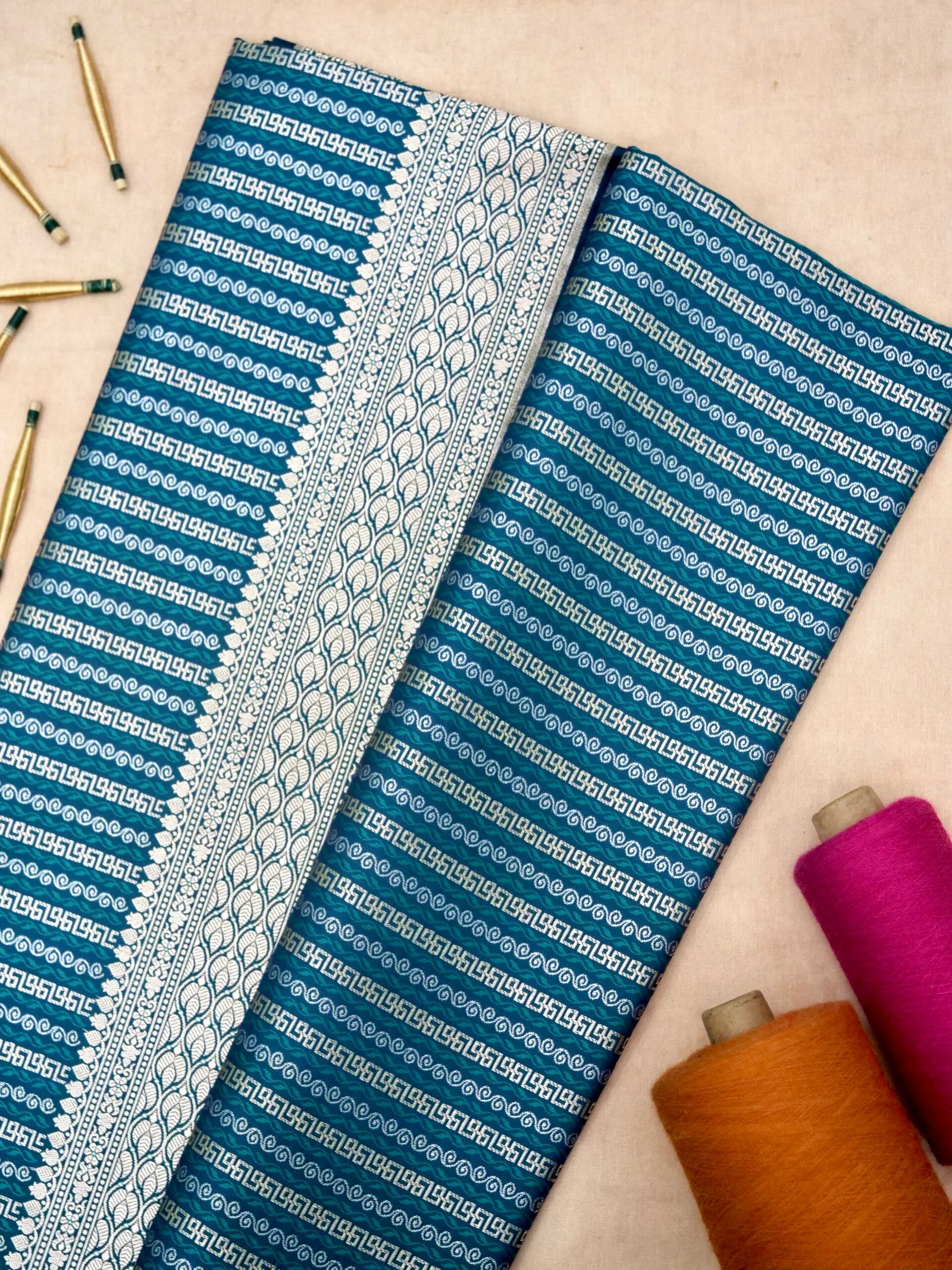 Rama Katan Designer Handloom Banarasi Saree
