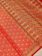 Red Katan Brocade Fancy Paithani Border Saree