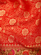 Red Katan Brocade Fancy Paithani Border Saree