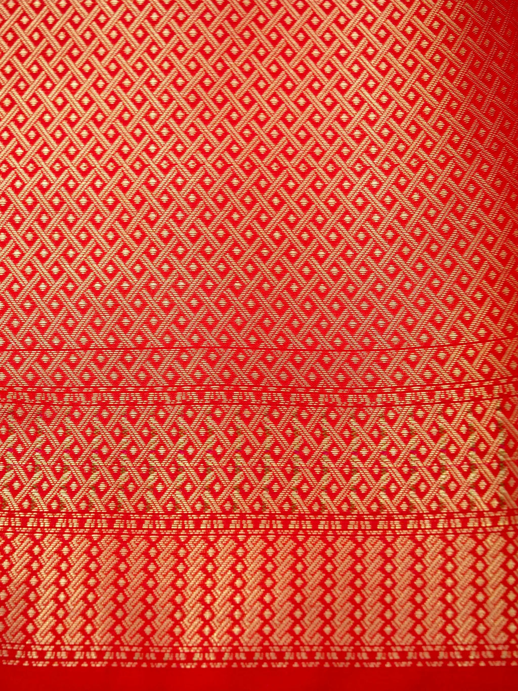 Red Katan Brocade Fancy Paithani Border Saree