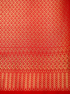 Red Katan Brocade Fancy Paithani Border Saree