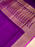 Magenta Tanchui Satin Handloom Kadhuwa Saree