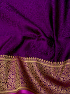 Magenta Tanchui Satin Handloom Kadhuwa Saree