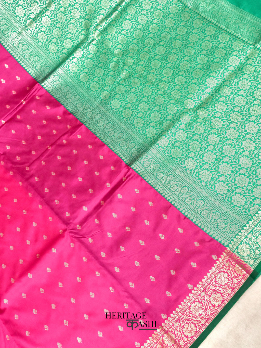 Pink Banarasi Silk Buti Saree