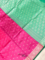 Pink Banarasi Silk Buti Saree