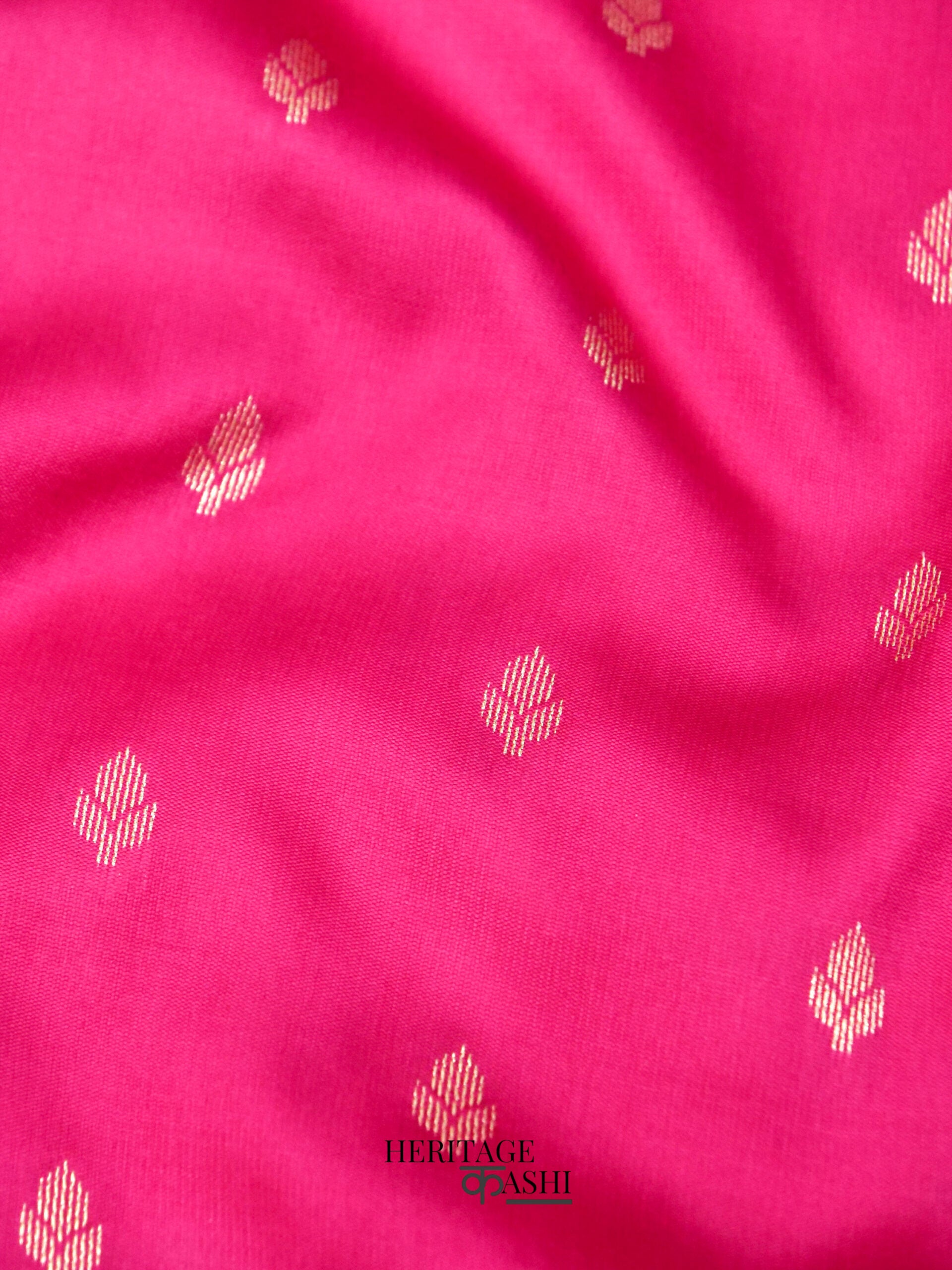 Pink Banarasi Silk Buti Saree
