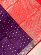 Purple Banarasi Silk Buti Saree