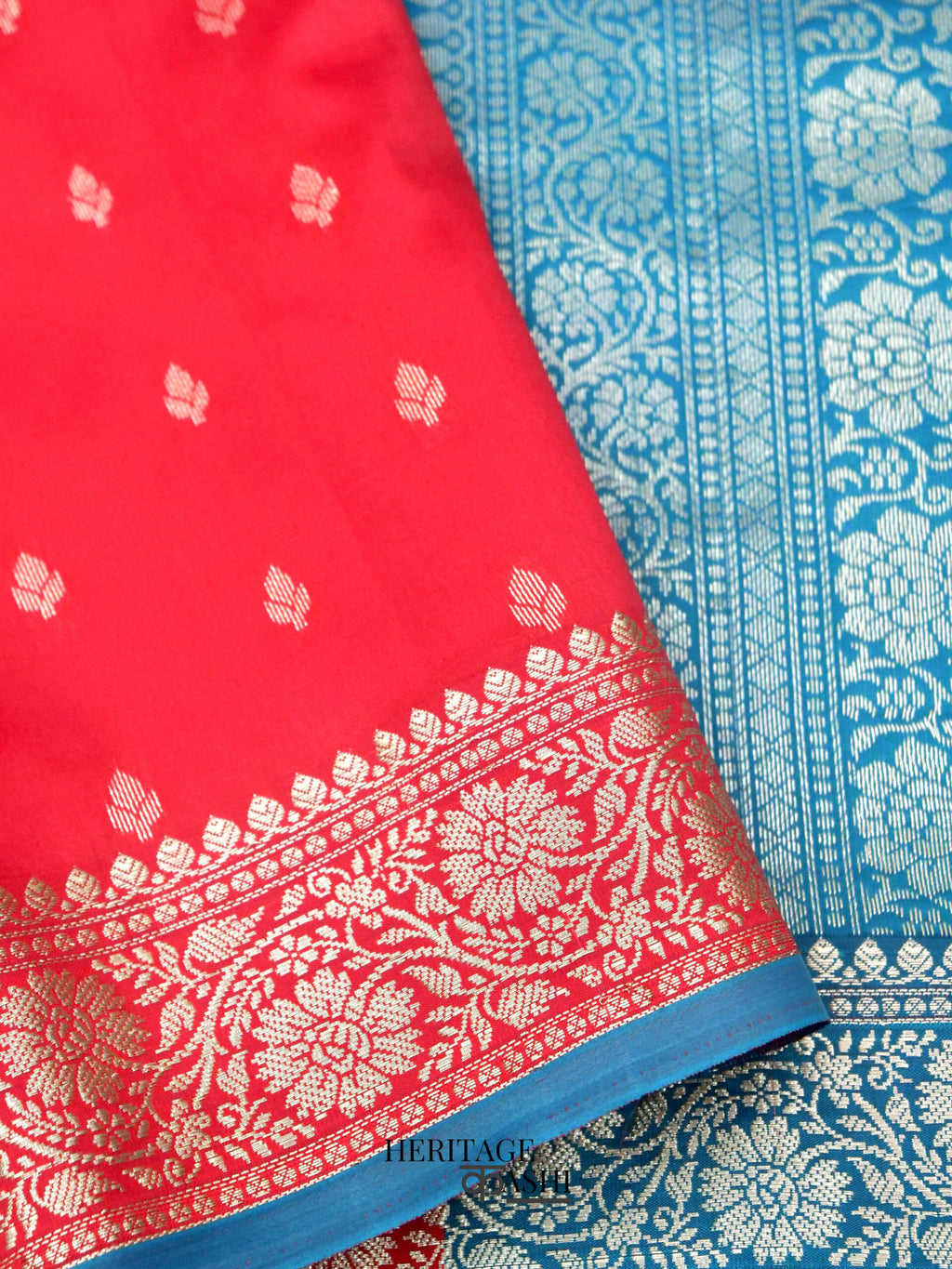 Red Banarasi Silk Buti Saree