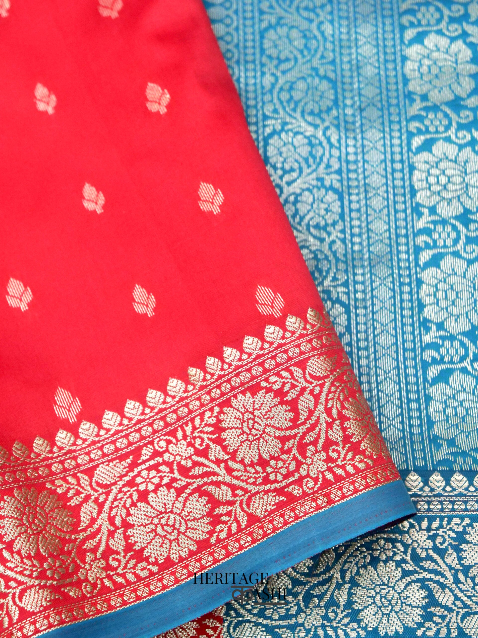 Red Banarasi Silk Buti Saree
