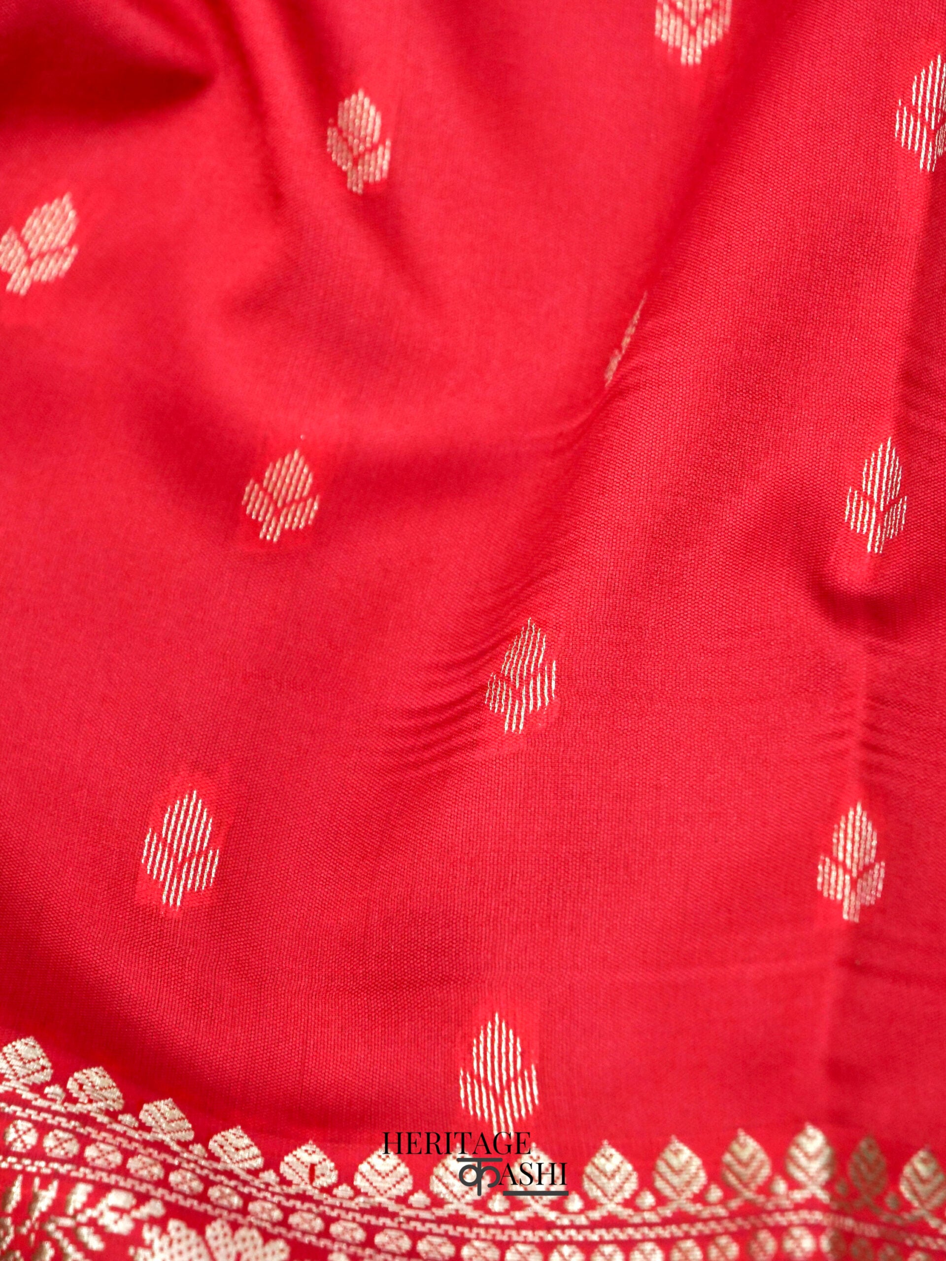 Red Banarasi Silk Buti Saree