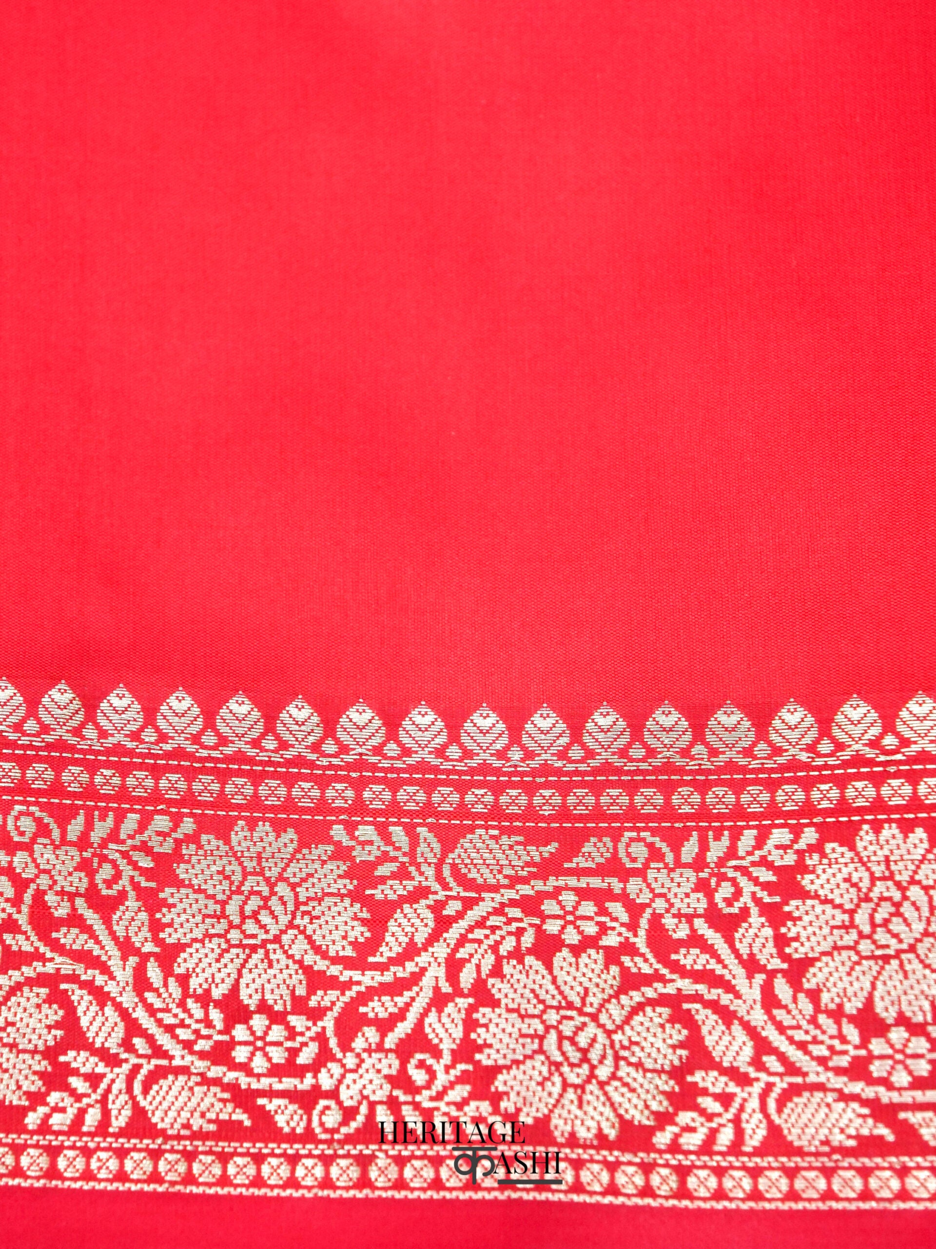 Mustard Yellow Banarasi Silk Buti Saree