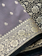 Grey Banarasi Silk Buti Saree