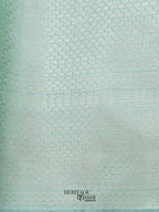 Light Blue Warm Silk Big Silver Fancy Carry Buta Saree