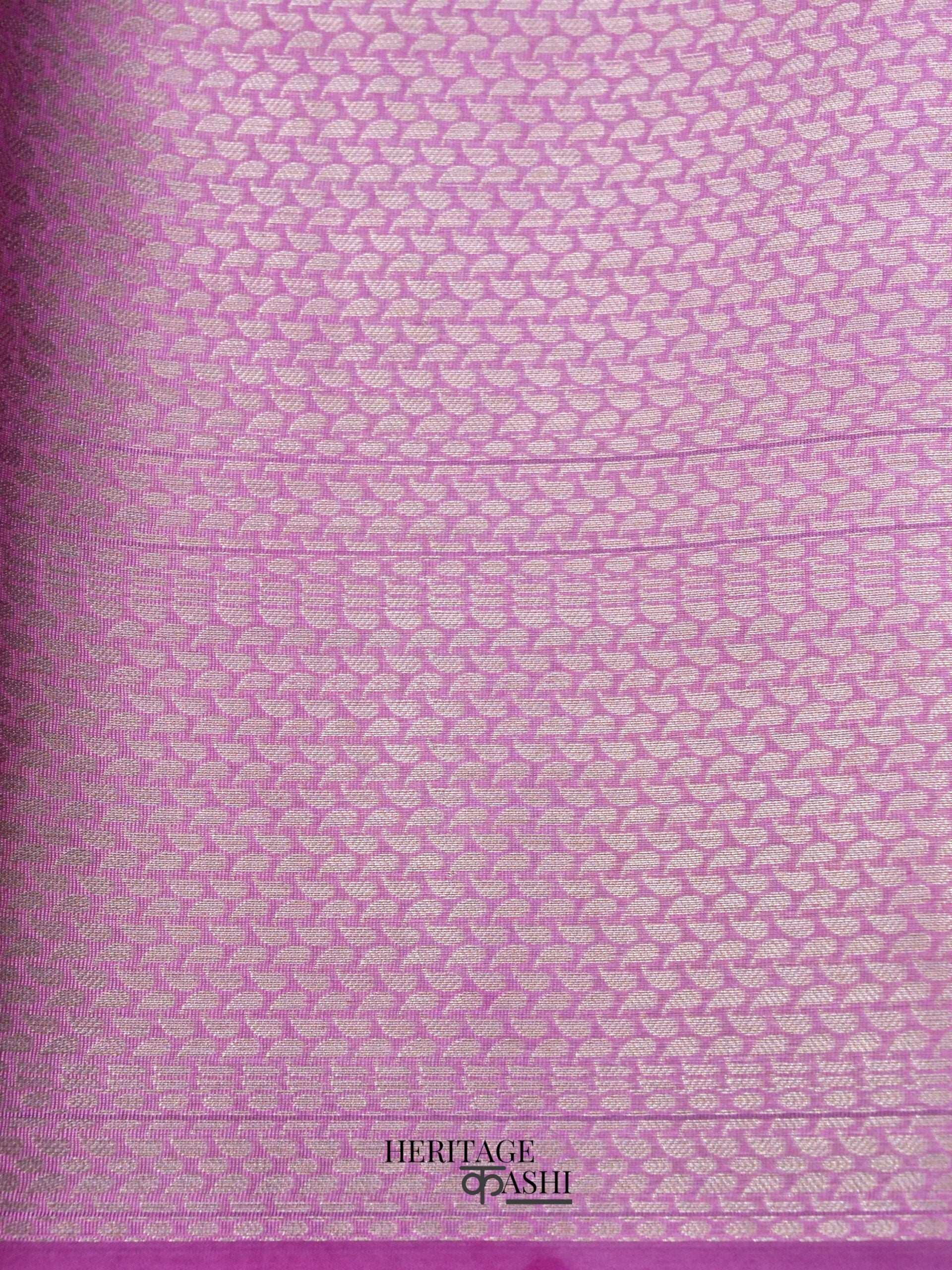 Lavender Colour Warm Silk Big Silver Fancy Carry Buta Saree