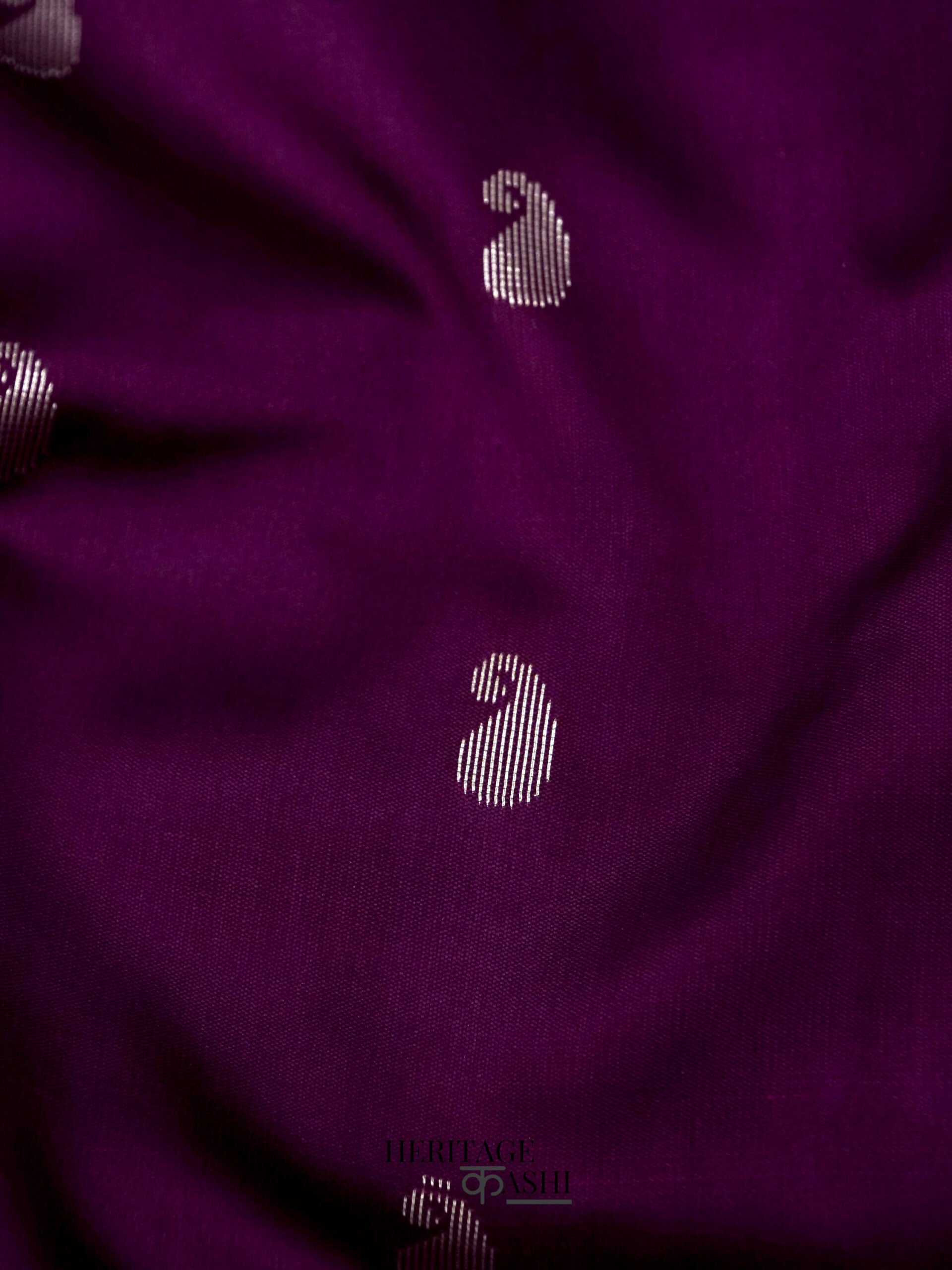 Purple Banarasi Satin Silk Allover Zari Buti Saree