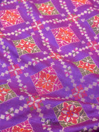 Magenta Colour Katan Floral Motif Ghatchola Designer Saree