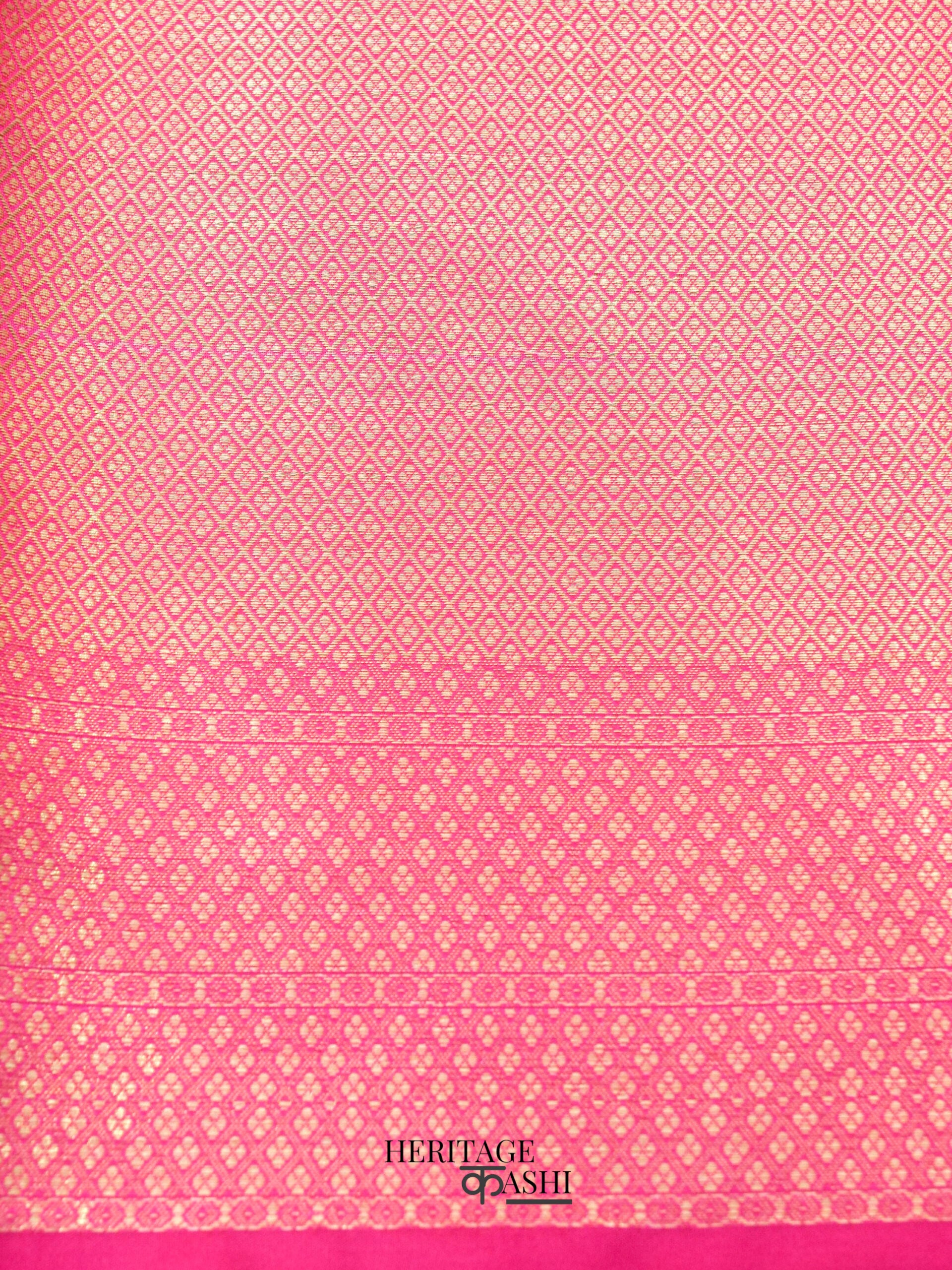 Pink Katan Floral Motif Ghatchola Designer Saree
