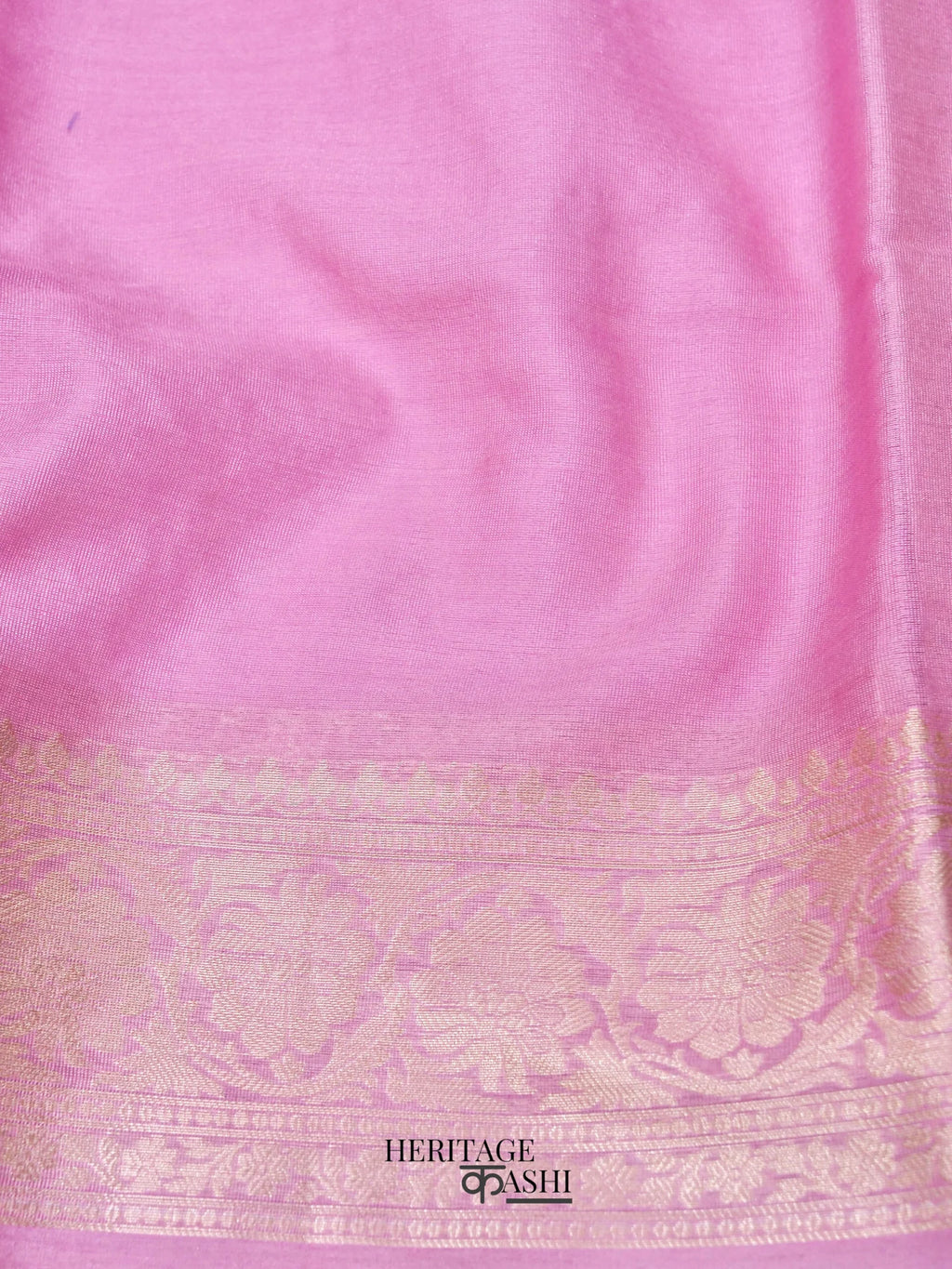 Baby Pink Warm Silk Plain Saree