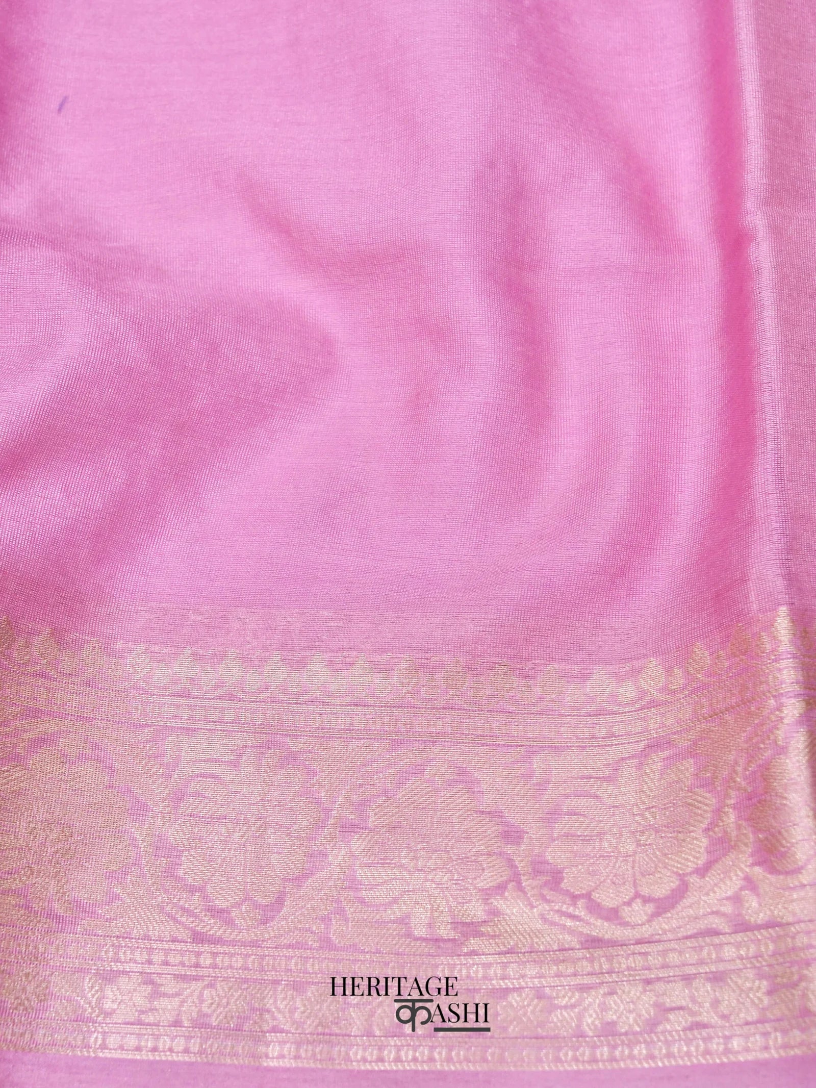 Baby Pink Warm Silk Plain Saree