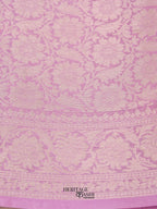 Baby Pink Warm Silk Plain Saree