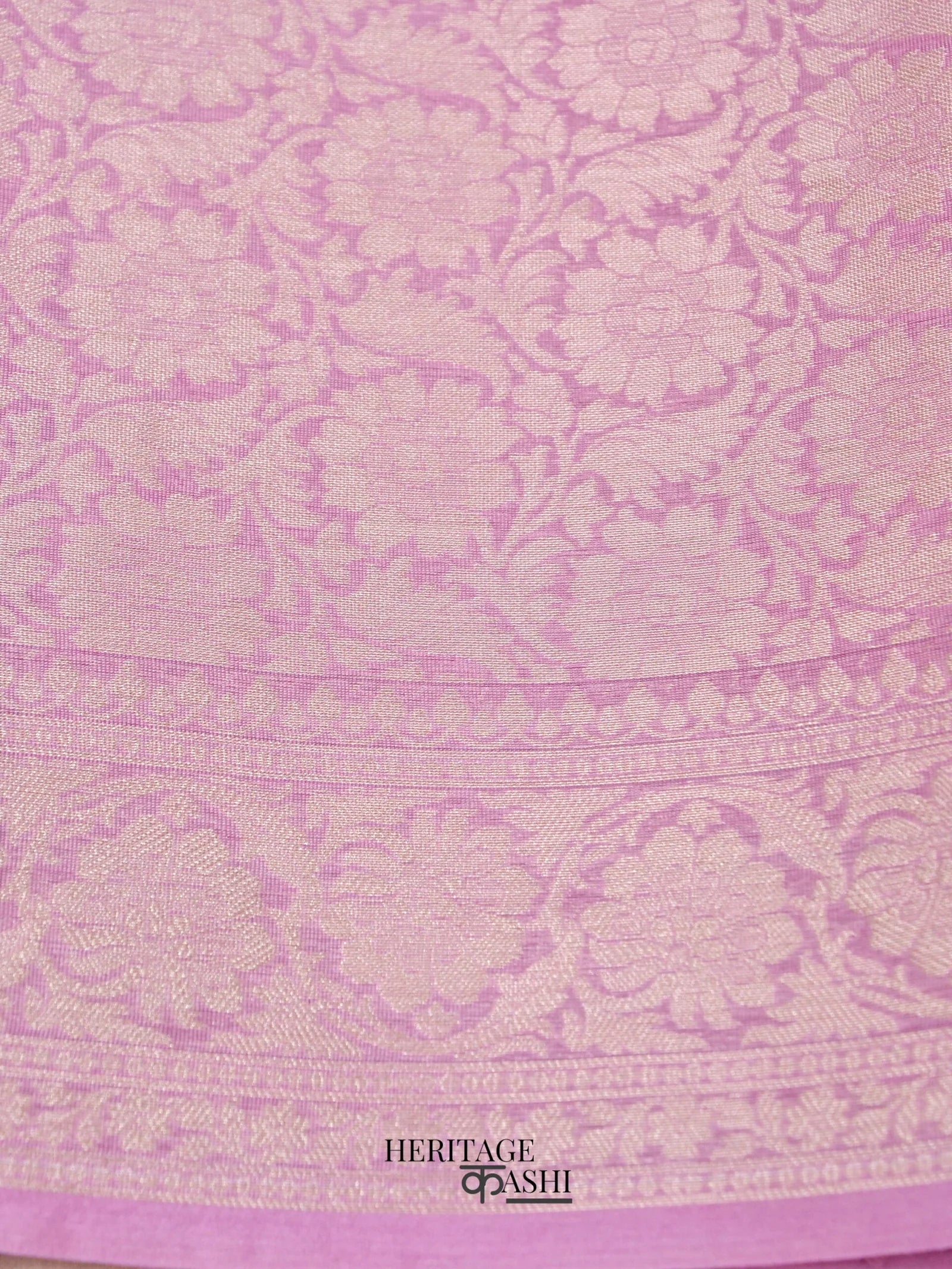 Baby Pink Warm Silk Plain Saree