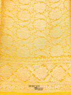 Yellow Warm Silk Plain Saree