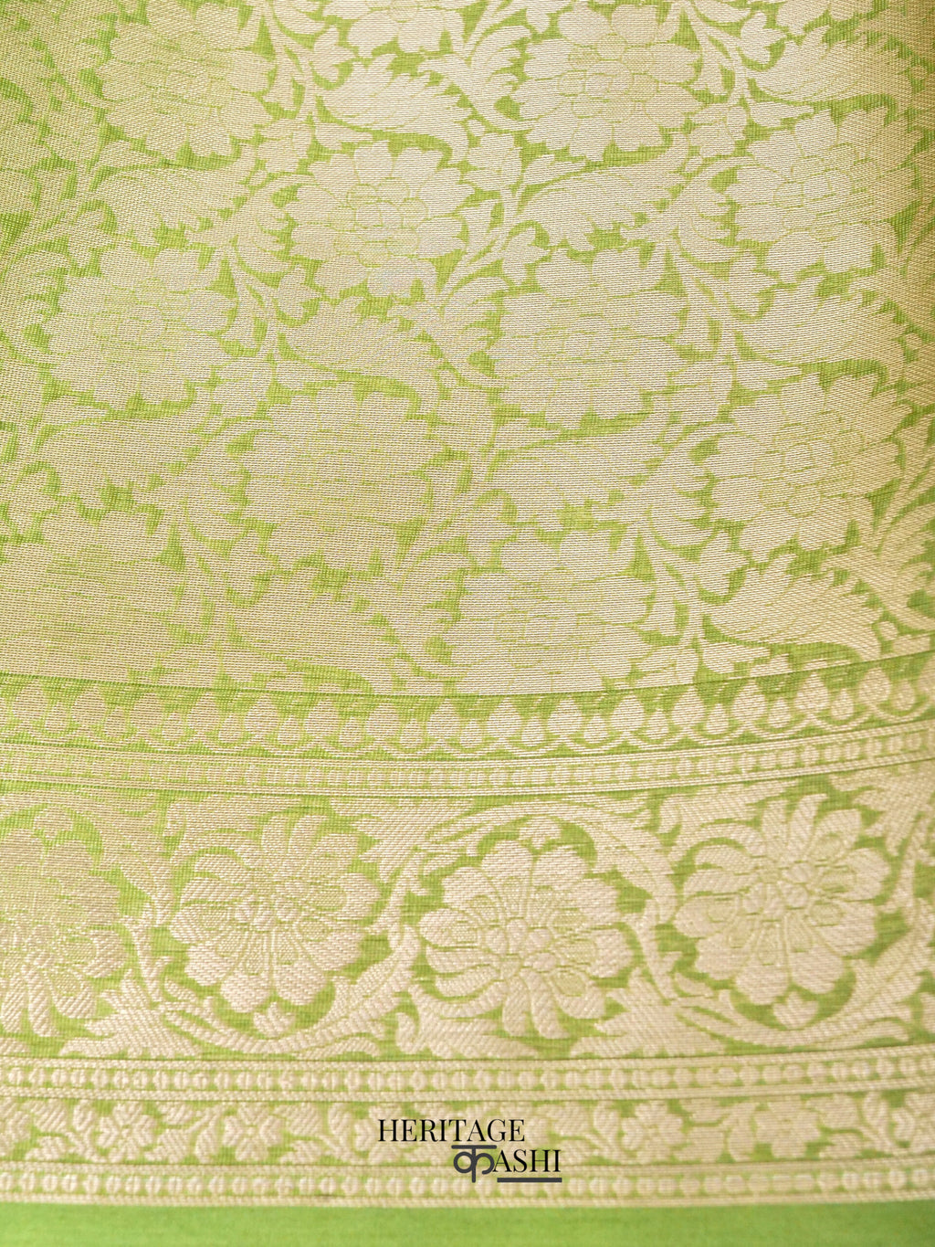 Pista Green Warm Silk Plain Saree