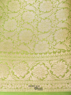 Pista Green Warm Silk Plain Saree