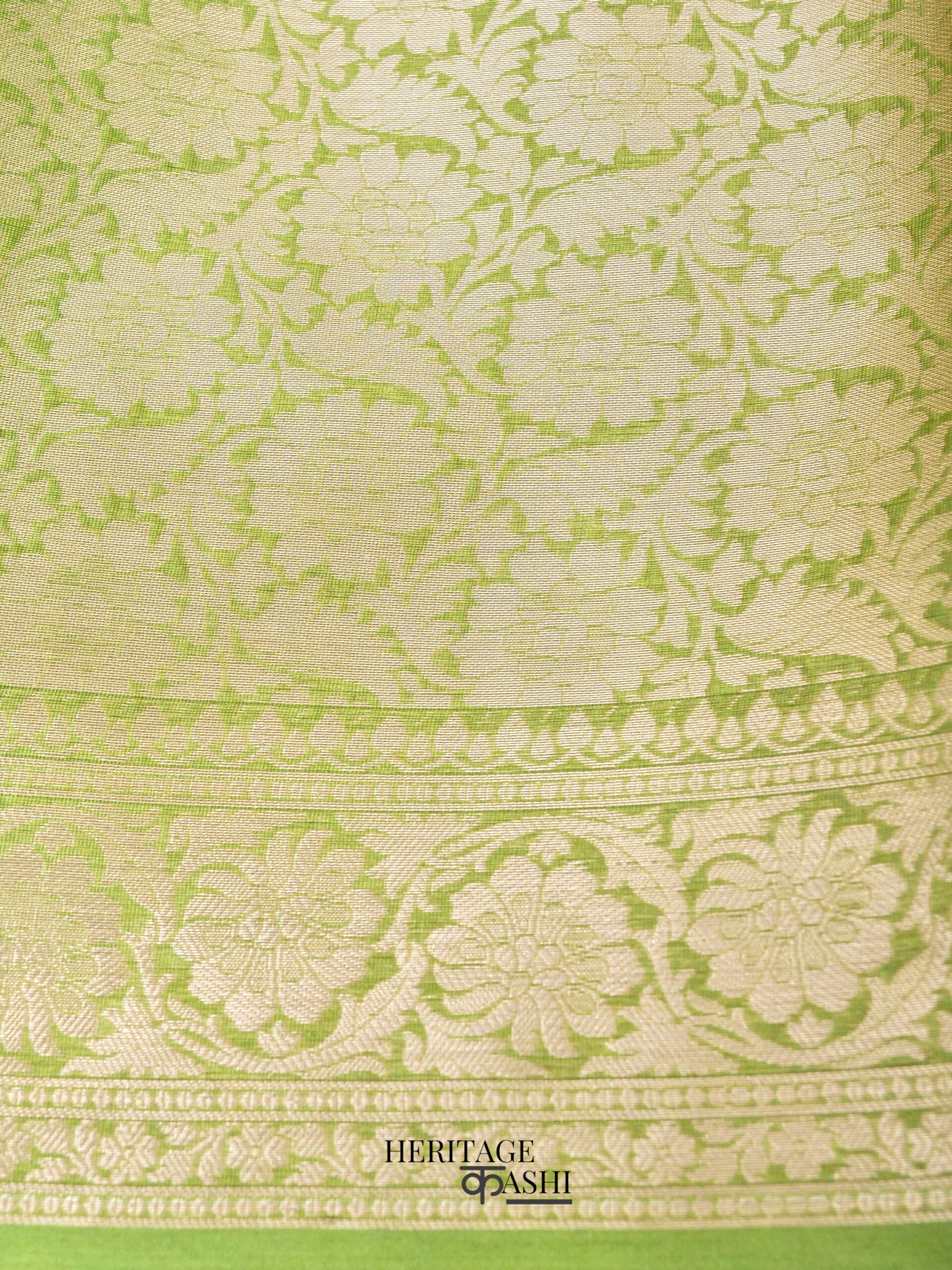 Pista Green Warm Silk Plain Saree