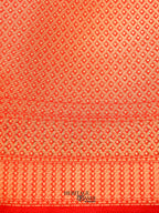 Orange Katan Brocade Fancy Paithani Border Saree