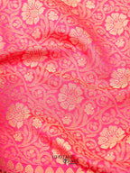 Rani Pink Katan Brocade Fancy Paithani Border Saree