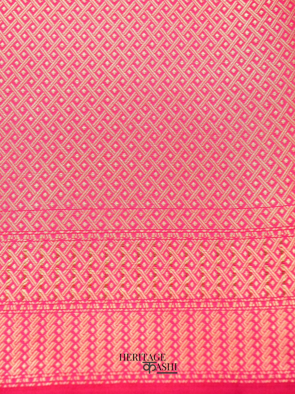 Rani Pink Katan Brocade Fancy Paithani Border Saree