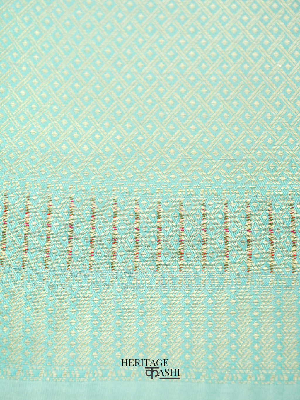 Sea Green Katan Brocade Fancy Paithani Border Saree