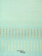 Sea Green Katan Brocade Fancy Paithani Border Saree