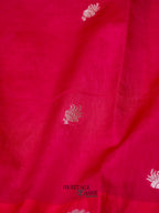 Pink Mango Silk Banarasi Jaal Border Saree