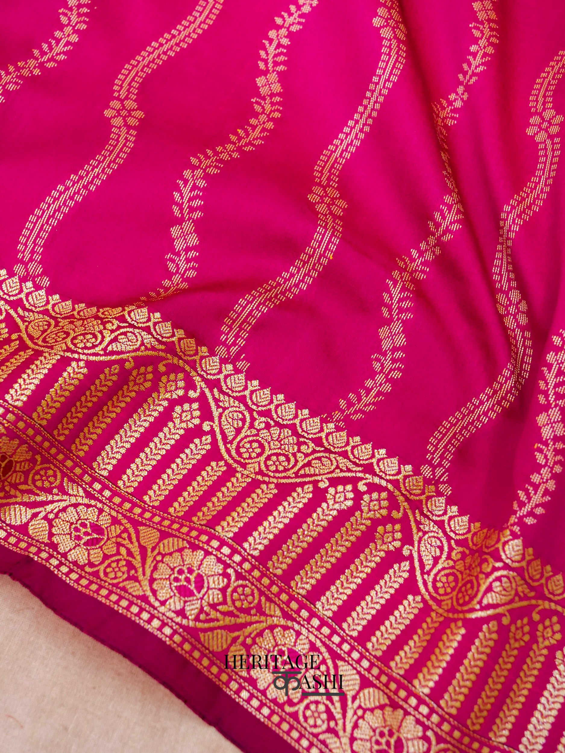 Pink Banarasi Silk Designer Saree