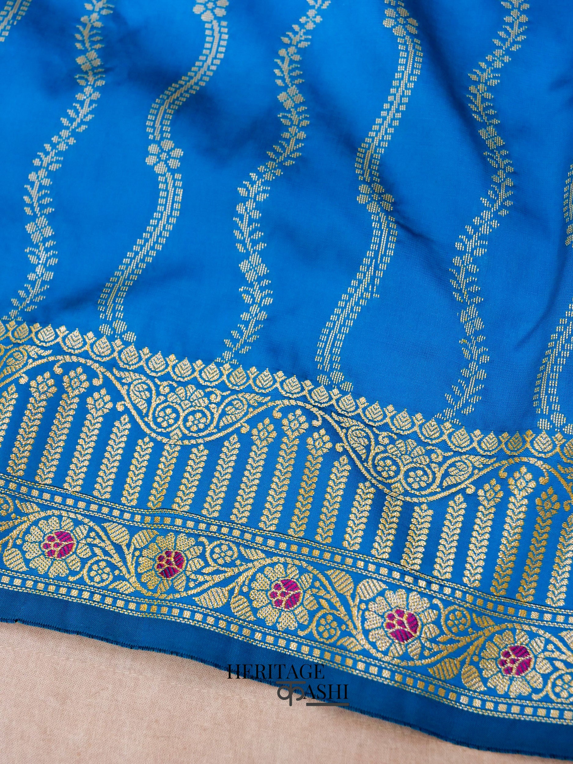 Royal Blue Banarasi Silk Designer Saree