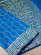 Royal Blue Banarasi Silk Designer Saree