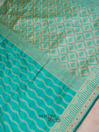 Sea Green Banarasi Silk Designer Saree