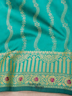 Sea Green Banarasi Silk Designer Saree
