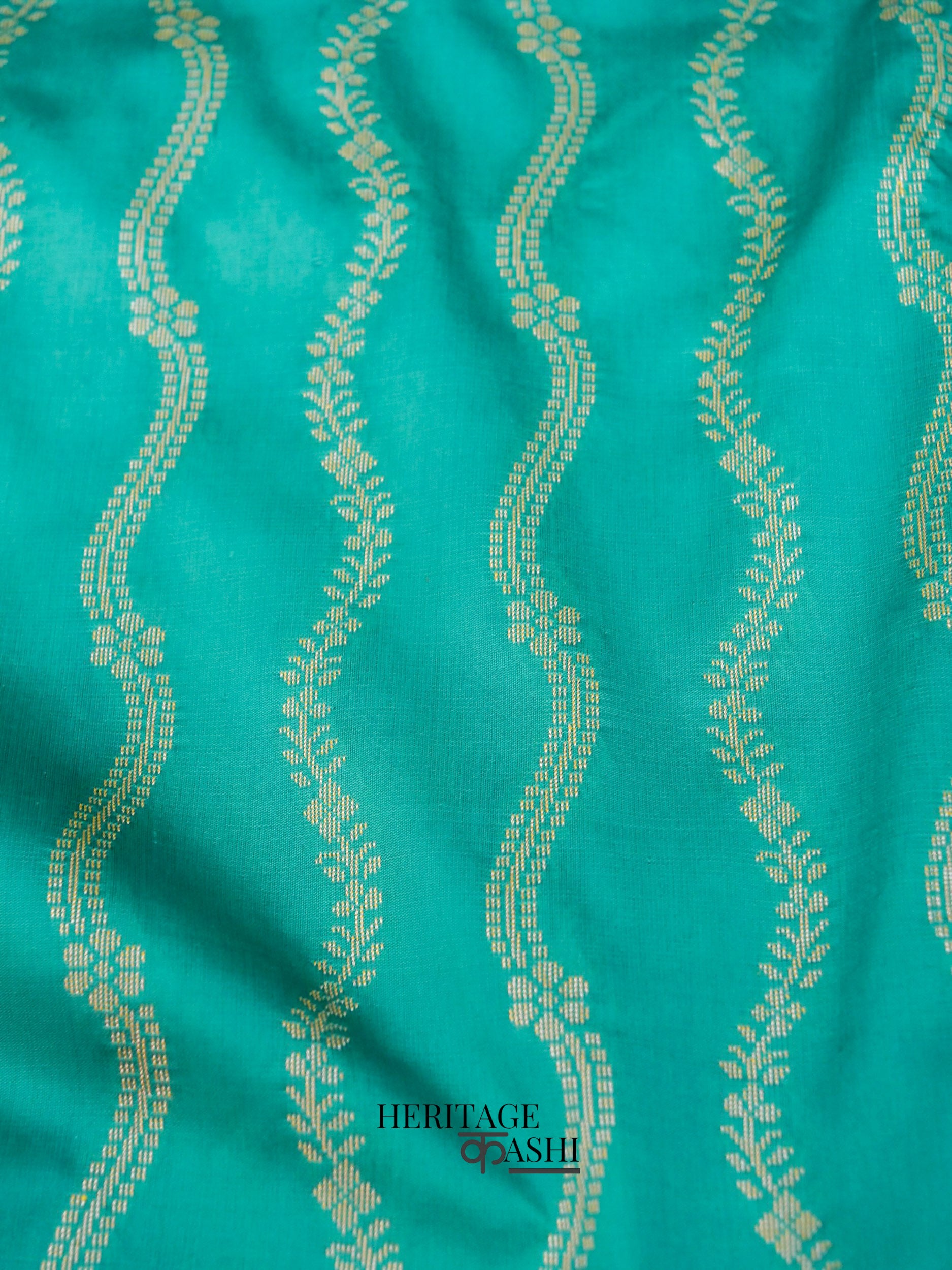 Sea Green Banarasi Silk Designer Saree