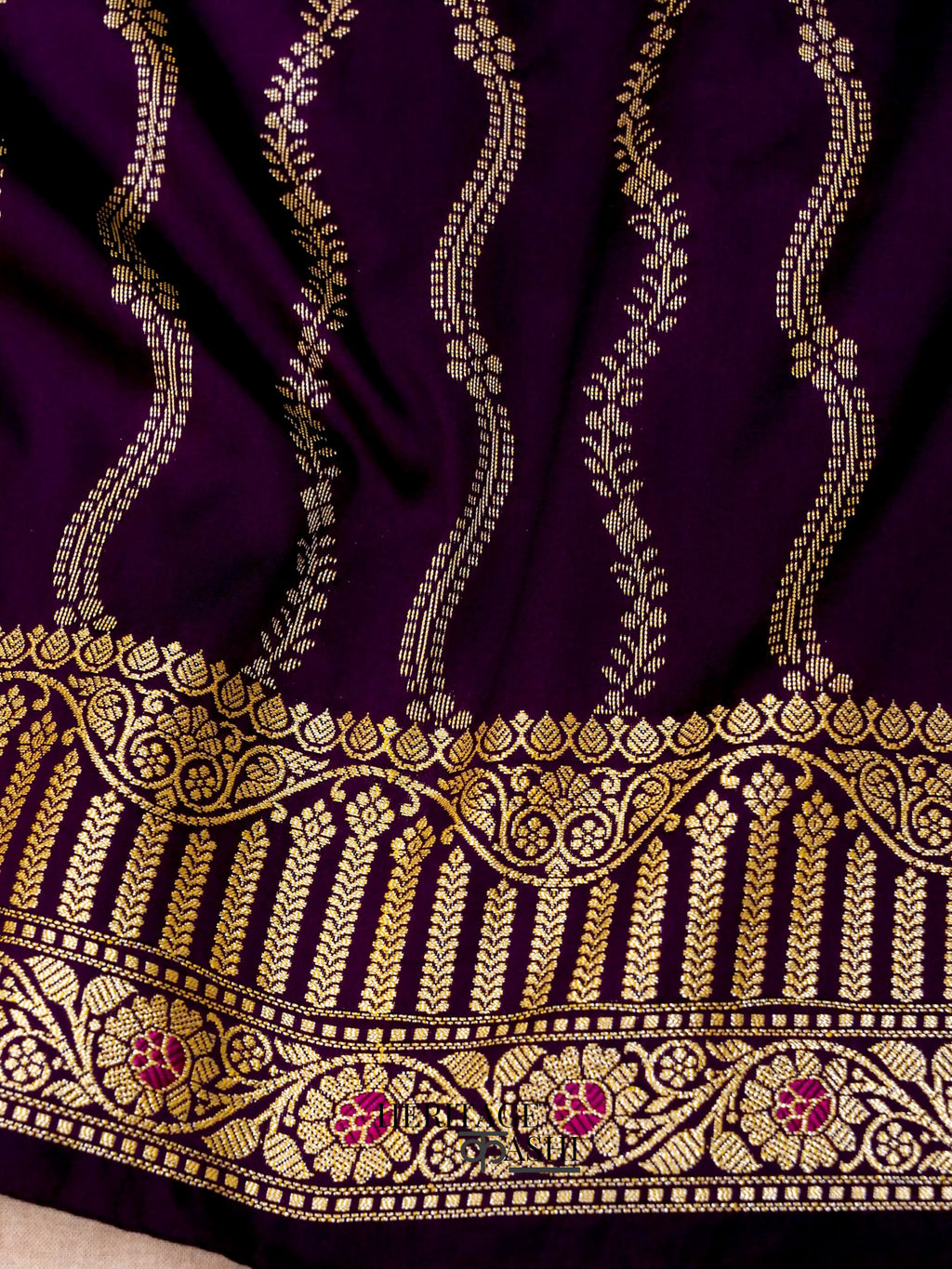 Royal Purple Banarasi Silk Designer Saree