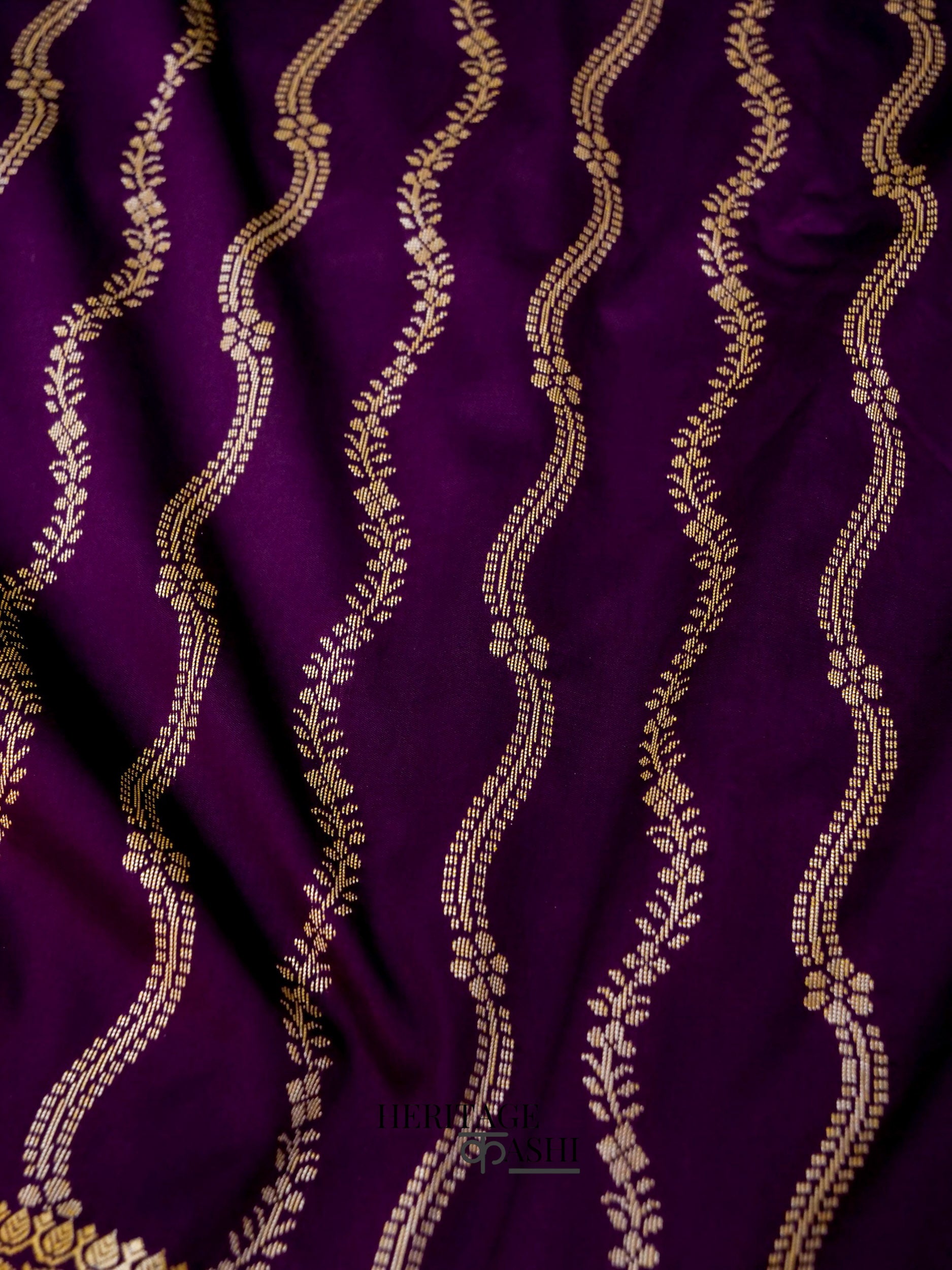 Royal Purple Banarasi Silk Designer Saree