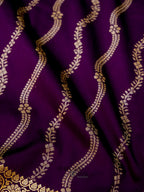 Royal Purple Banarasi Silk Designer Saree