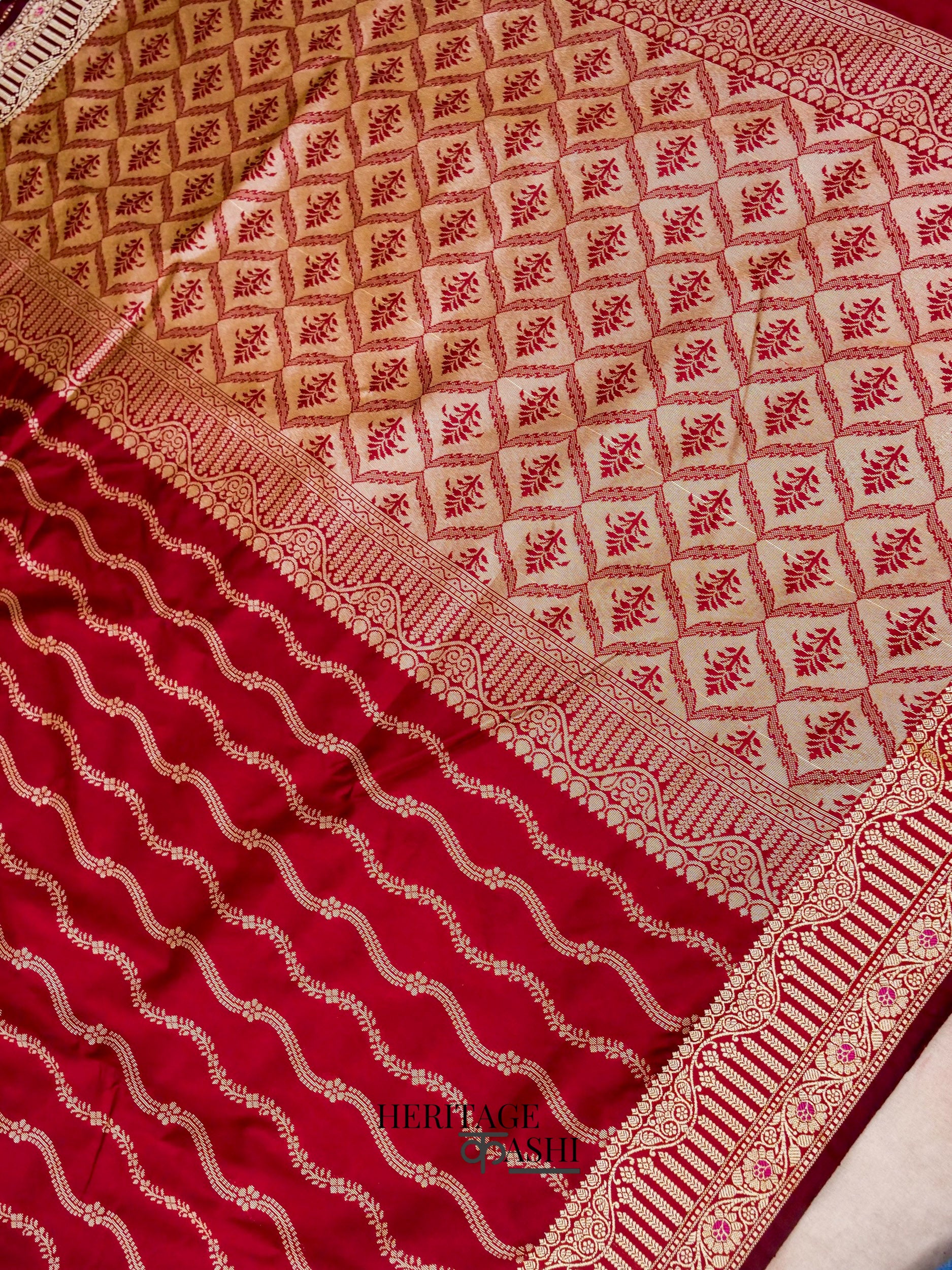 Maroon Banarasi Silk Designer Saree