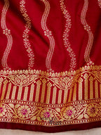 Maroon Banarasi Silk Designer Saree