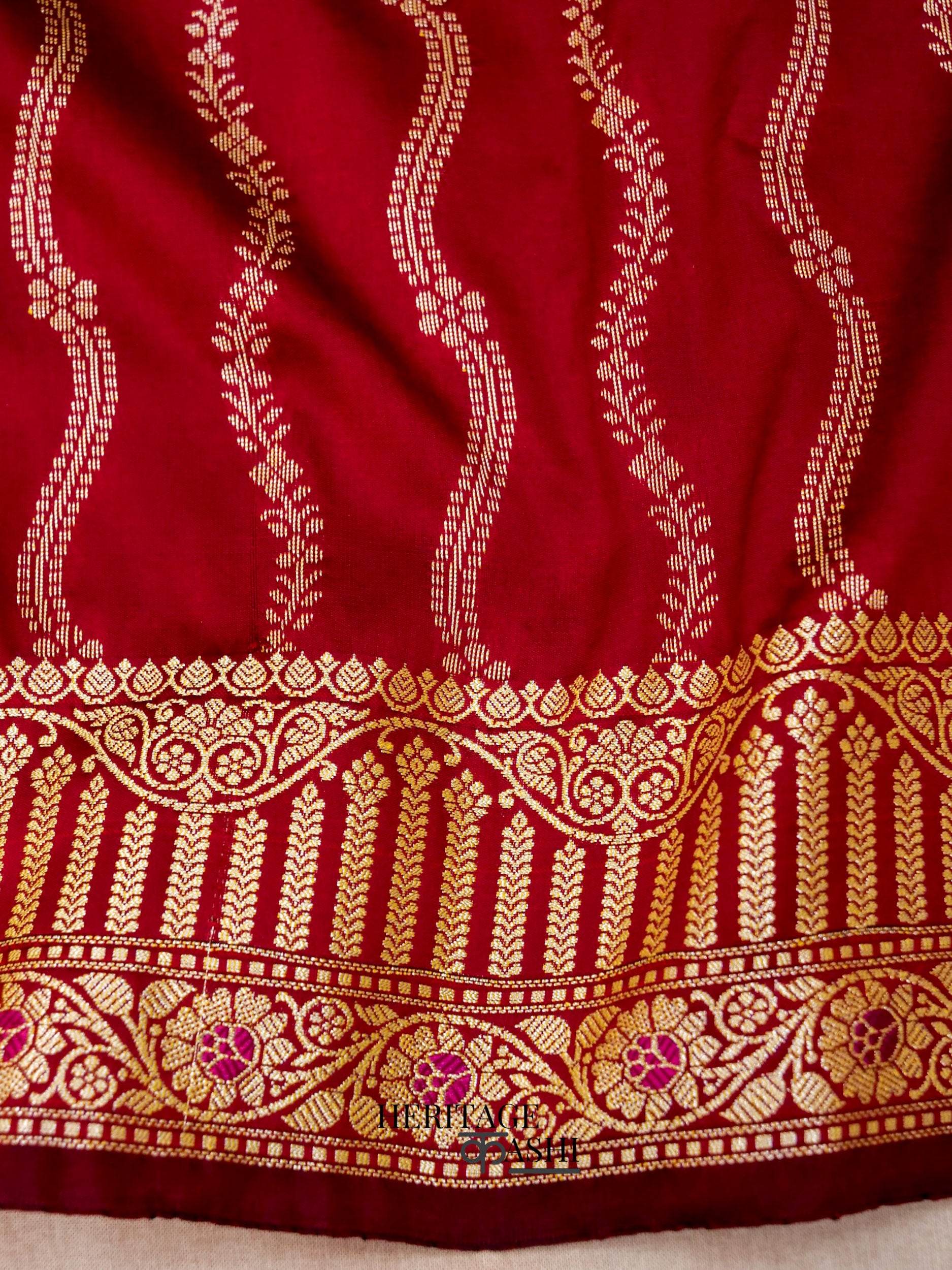 Maroon Banarasi Silk Designer Saree