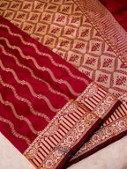 Maroon Banarasi Silk Designer Saree