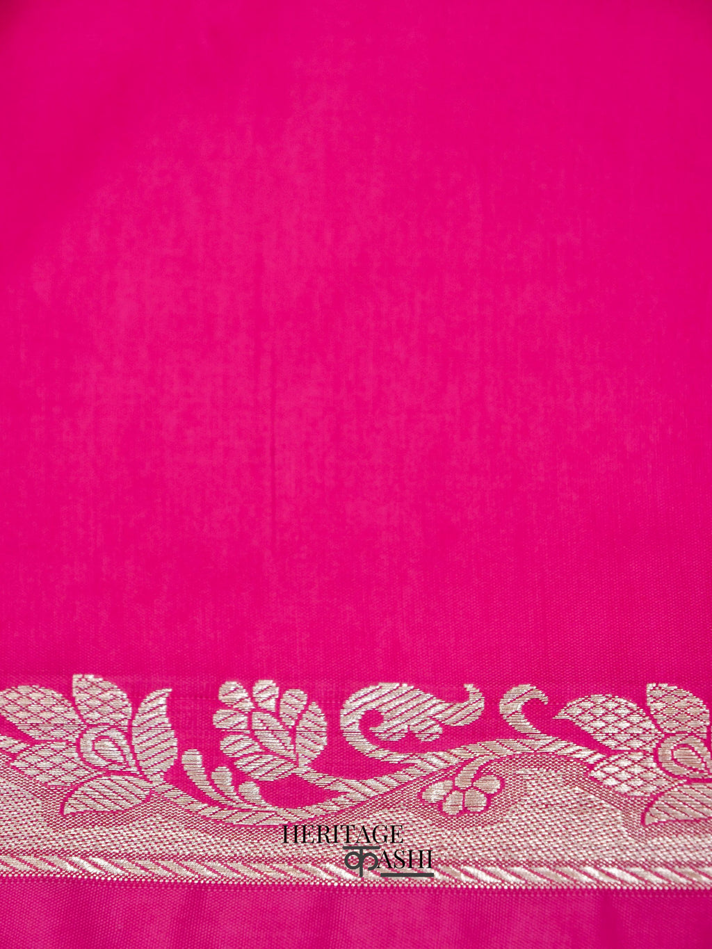 Pink Banarasi Silk Plain Fancy Saree