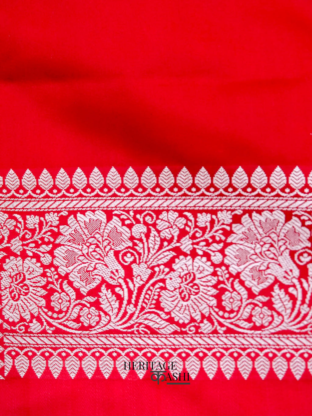 Red Mashru Silk Jaal Handloom Saree